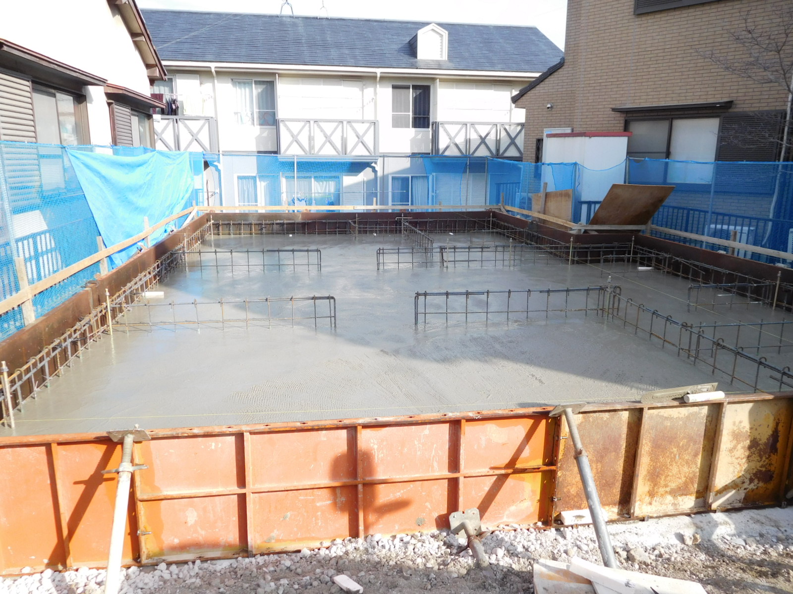 名古屋市緑区の現場にて、耐震構法ＳＥ構法 基礎工事　その２