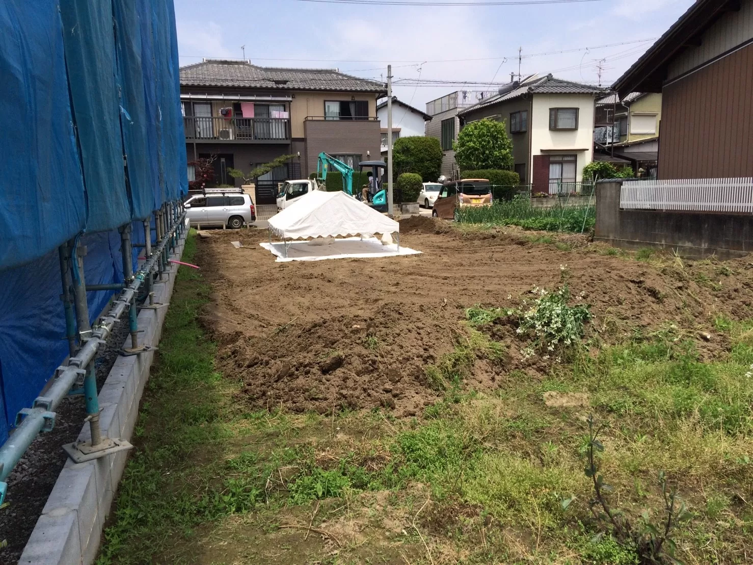 明日は愛知県扶桑町の現場で地鎮祭…早く雨があがるといいです！