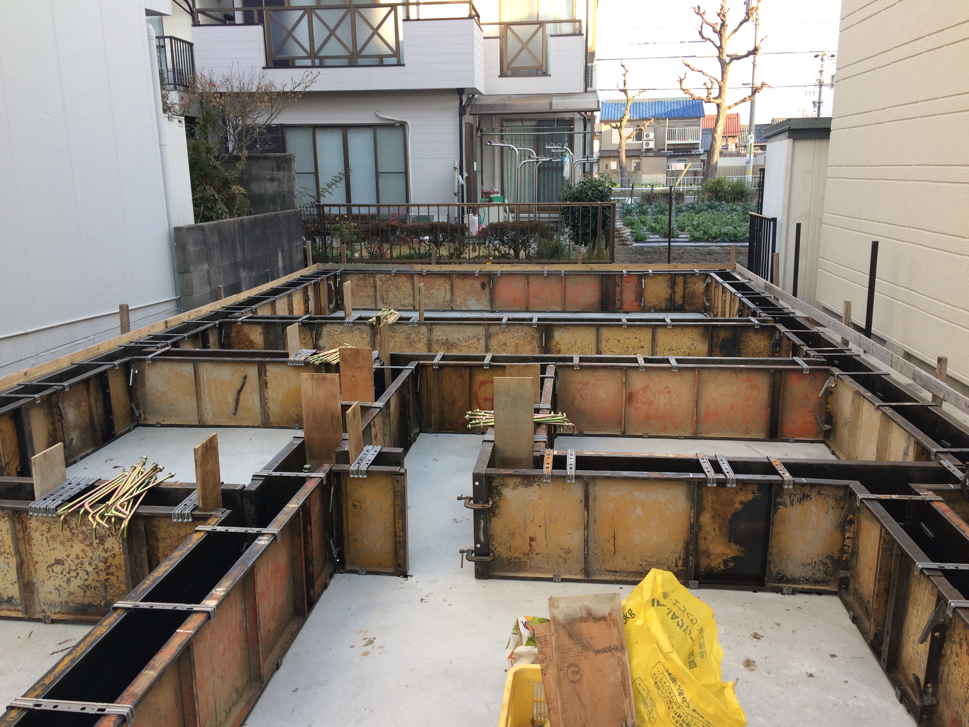 名古屋市中村区　S様邸　注文住宅（耐震構法SE構法）の現場状況です。