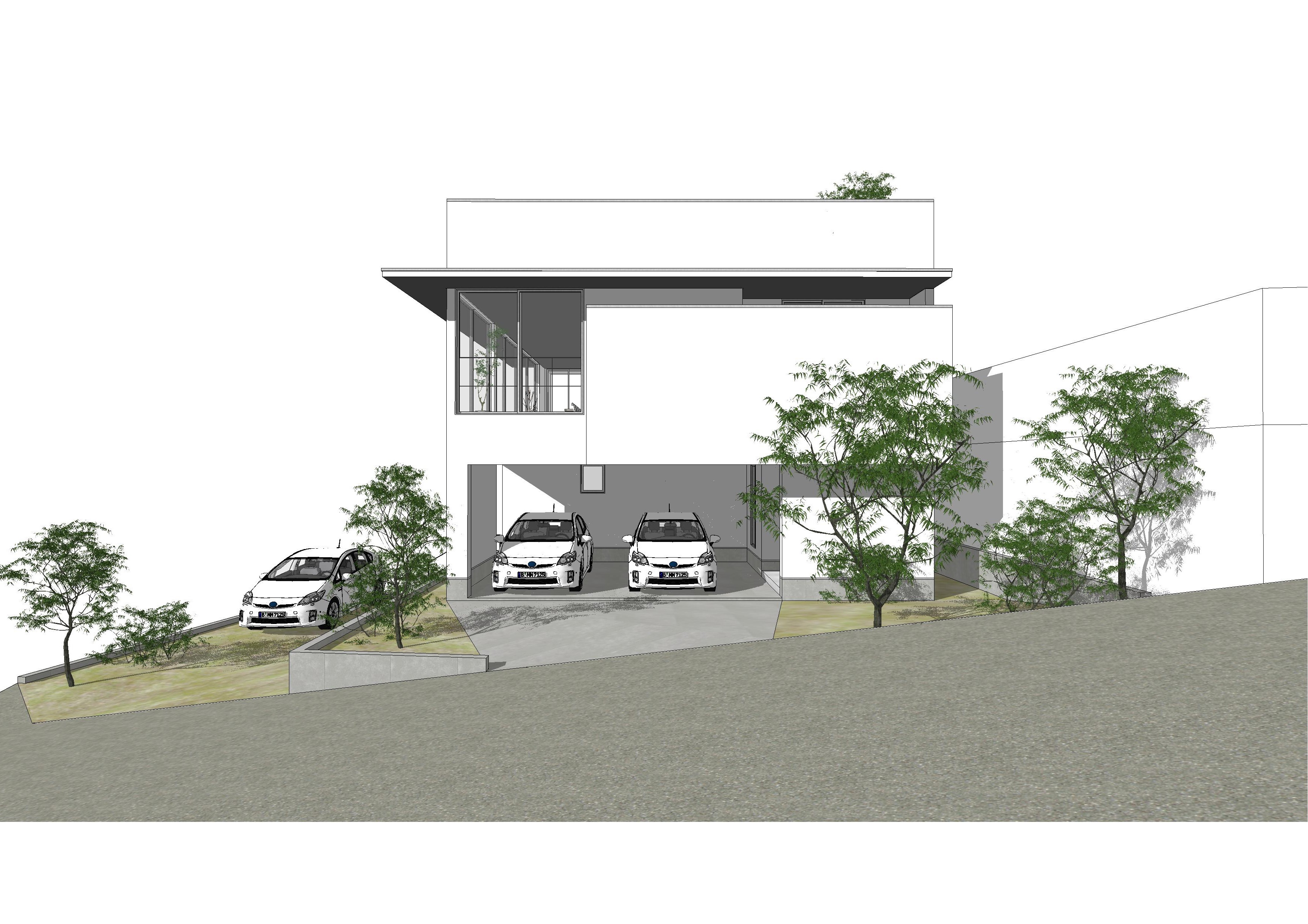 MODEL PLAN #7 　高台に建つ３方向絶景の家