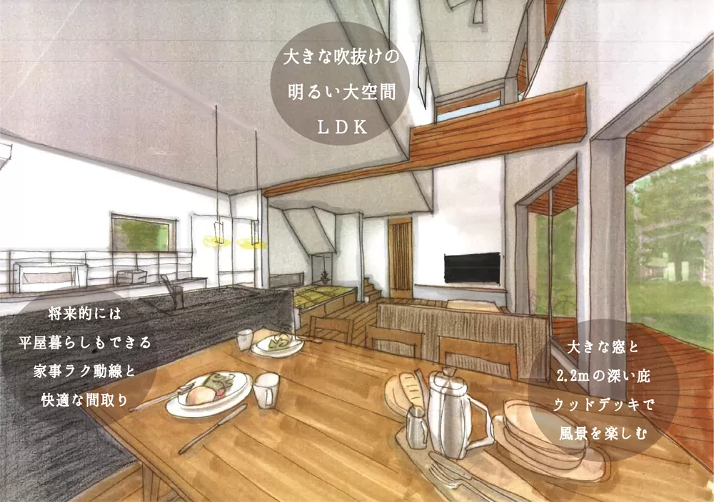 【予約制】田園風景の広がる大空間アウトドアリビング!将来は平屋暮らしも楽しめる家