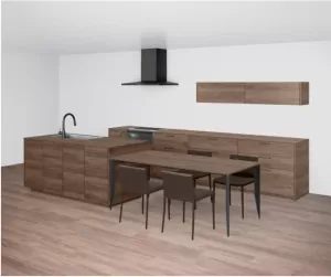 キッチン配色をインテリアシミュレーターで検討している様子